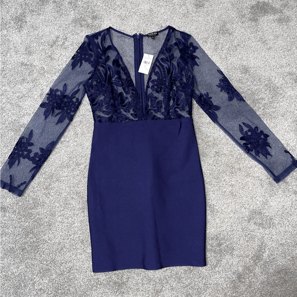 Navy bandage dress (Size L) new with tags